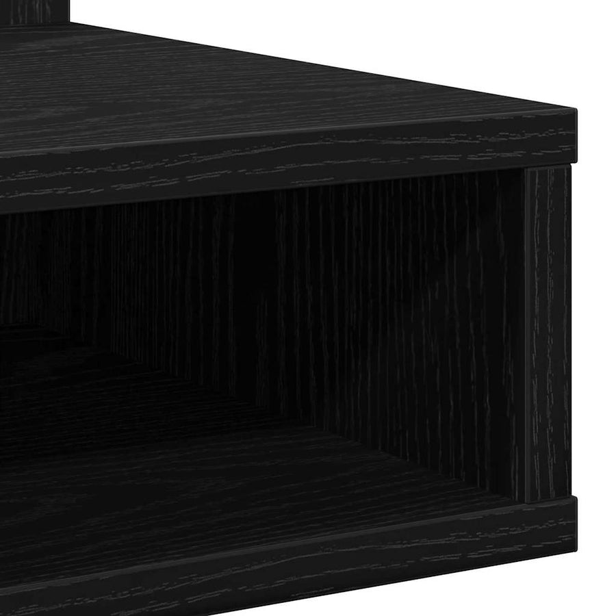 Spiegelkast Zwart Eiken 90 x 31,5 x 62 cm Bewerkt hout