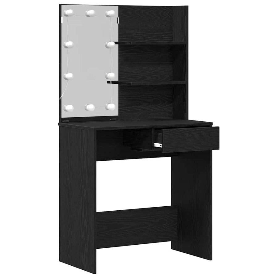 Plafondtafel Zwart Eiken 74,5 x 40 x 141 cm Bewerkt hout