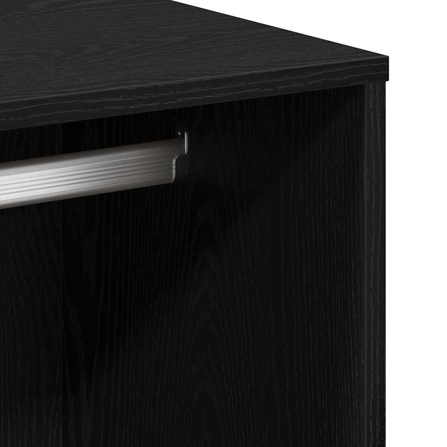 Cosmetiek kast Zwart Eiken 80 x 40 x 65 cm Bewerkt hout