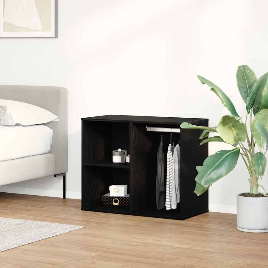 Cosmetiek kast Zwart Eiken 80 x 40 x 65 cm Bewerkt hout