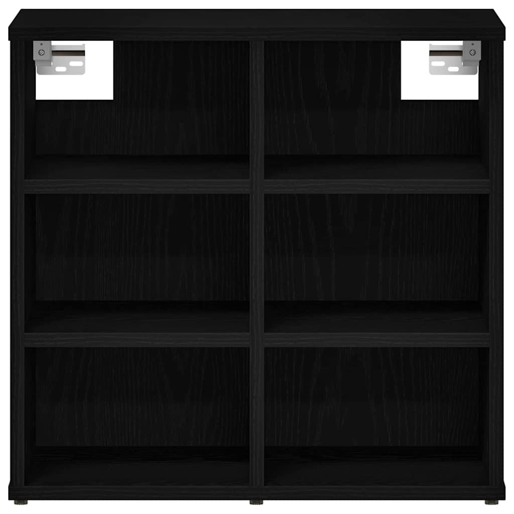 Schoenenkast Zwart Eiken 52 x 30 x 50,5 cm Bewerkt hout
