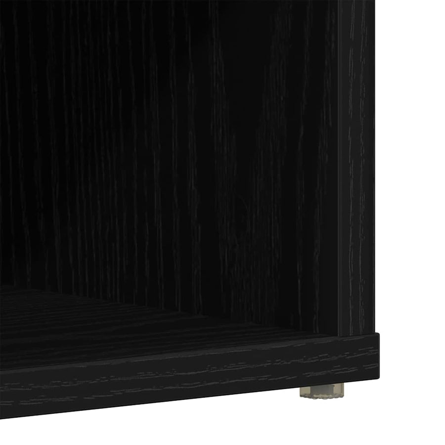 Schoenenkast 2 pcs Zwart Eiken 52 x 30 x 50,5 cm Bewerkt hout
