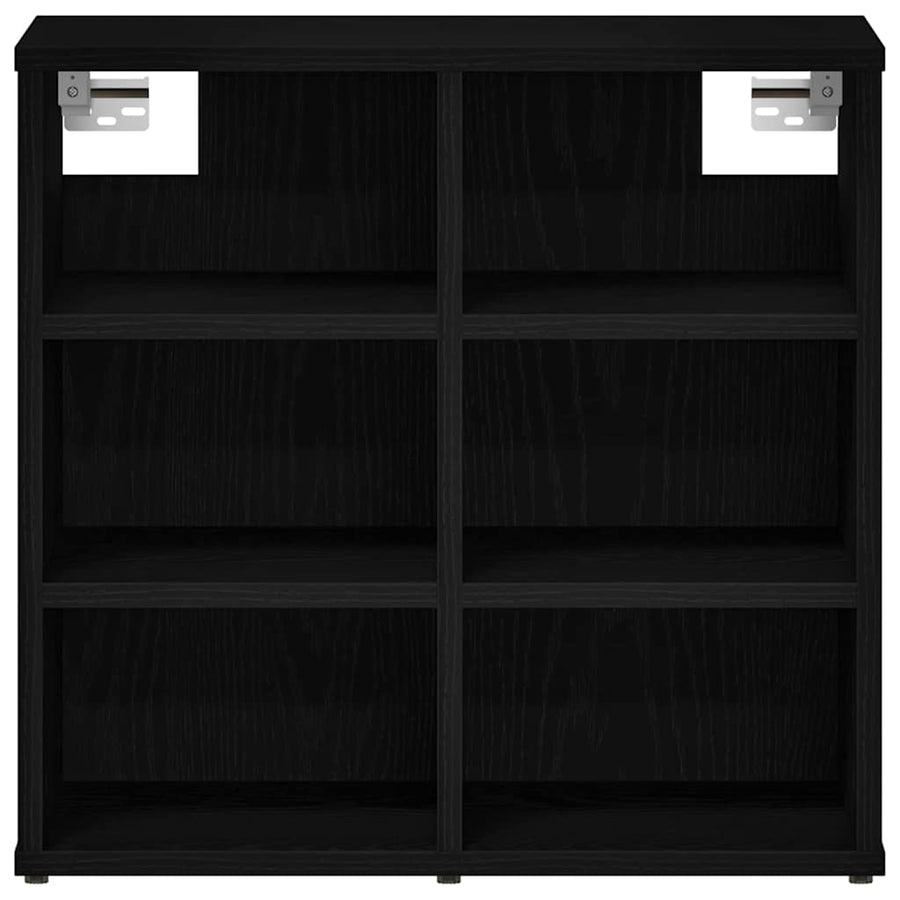 Schoenenkast 2 pcs Zwart Eiken 52 x 30 x 50,5 cm Bewerkt hout