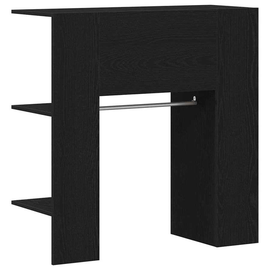 Hal Kast Met Plank Zwart Eiken 97,5 X 37 X 99 Cm Bewerkt Hout