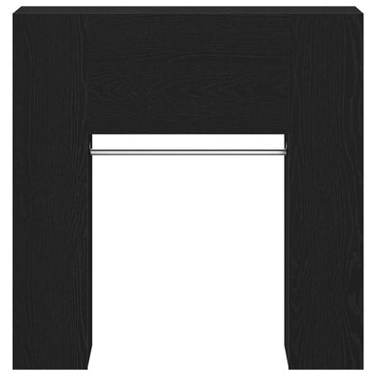 Hal Kast Met Plank Zwart Eiken 97,5 X 37 X 99 Cm Bewerkt Hout