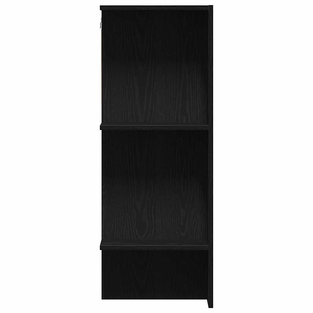 Hal Kast Met Plank Zwart Eiken 97,5 X 37 X 99 Cm Bewerkt Hout
