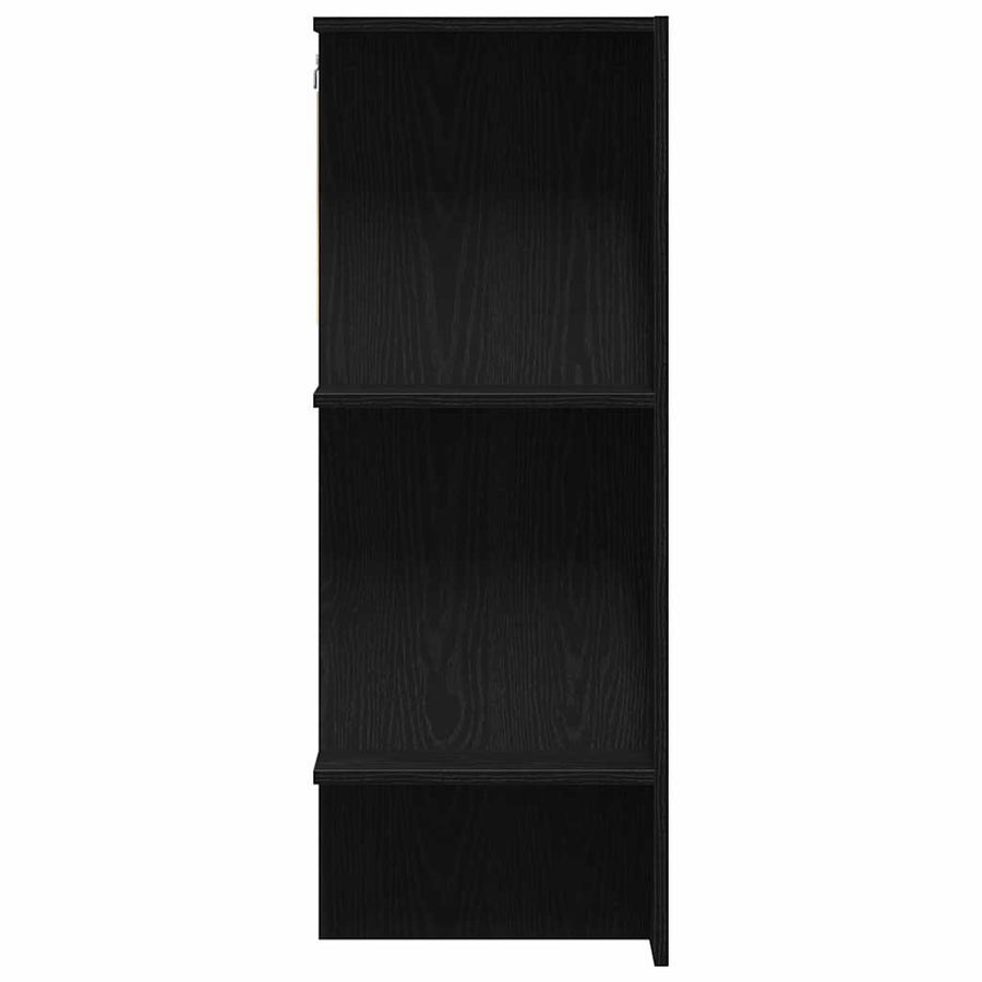 Hal Kast Met Plank Zwart Eiken 97,5 X 37 X 99 Cm Bewerkt Hout