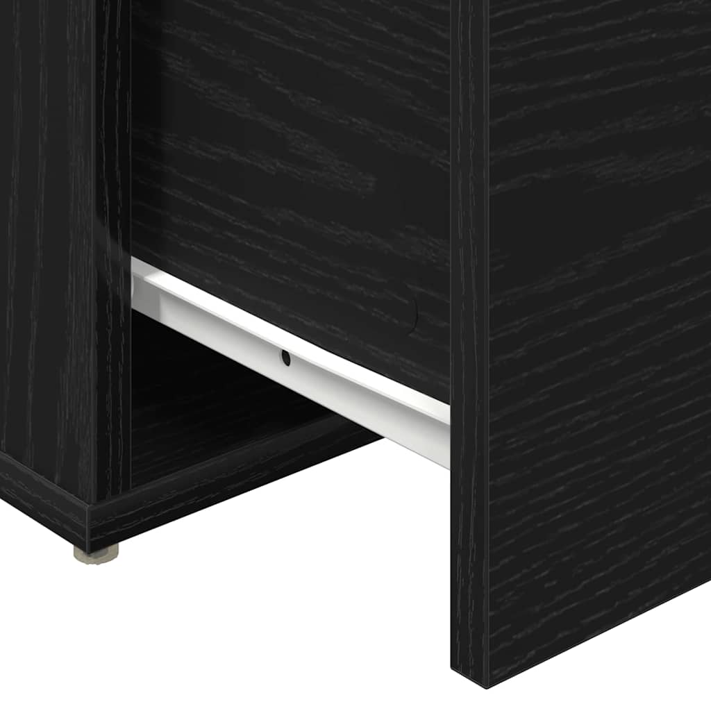 Ladekast met lade Zwart Eiken 40,5 x 40 x 40 cm Bewerkt hout