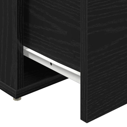 Ladekast met lade Zwart Eiken 40,5 x 40 x 40 cm Bewerkt hout