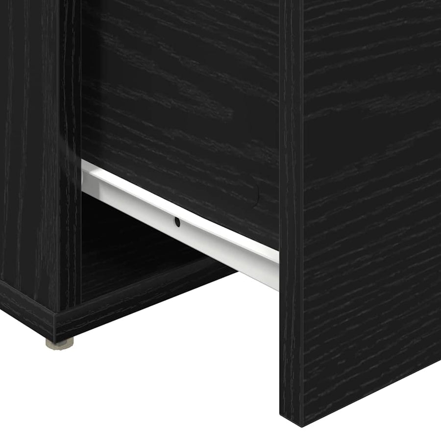 Ladekast met lade Zwart Eiken 40,5 x 40 x 40 cm Bewerkt hout