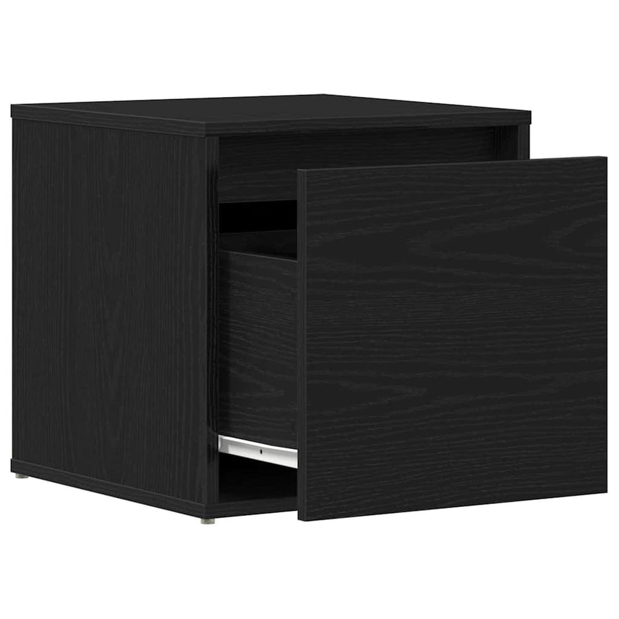 Ladekast met lade Zwart Eiken 40,5 x 40 x 40 cm Bewerkt hout