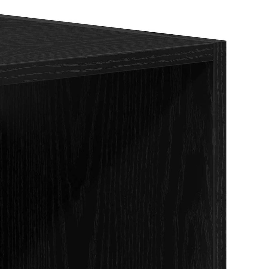 Buffettafel Zwart Eiken 69,5 x 32,5 x 90 cm Bewerkt hout