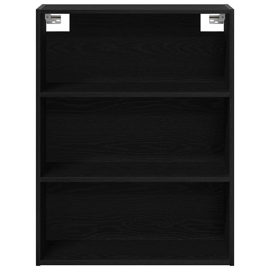 Buffettafel Zwart Eiken 69,5 x 32,5 x 90 cm Bewerkt hout