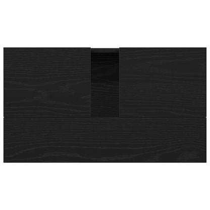 Badkamertenk te kast Zwart Eiken 58 x 33 x 60 cm Bewerkt hout
