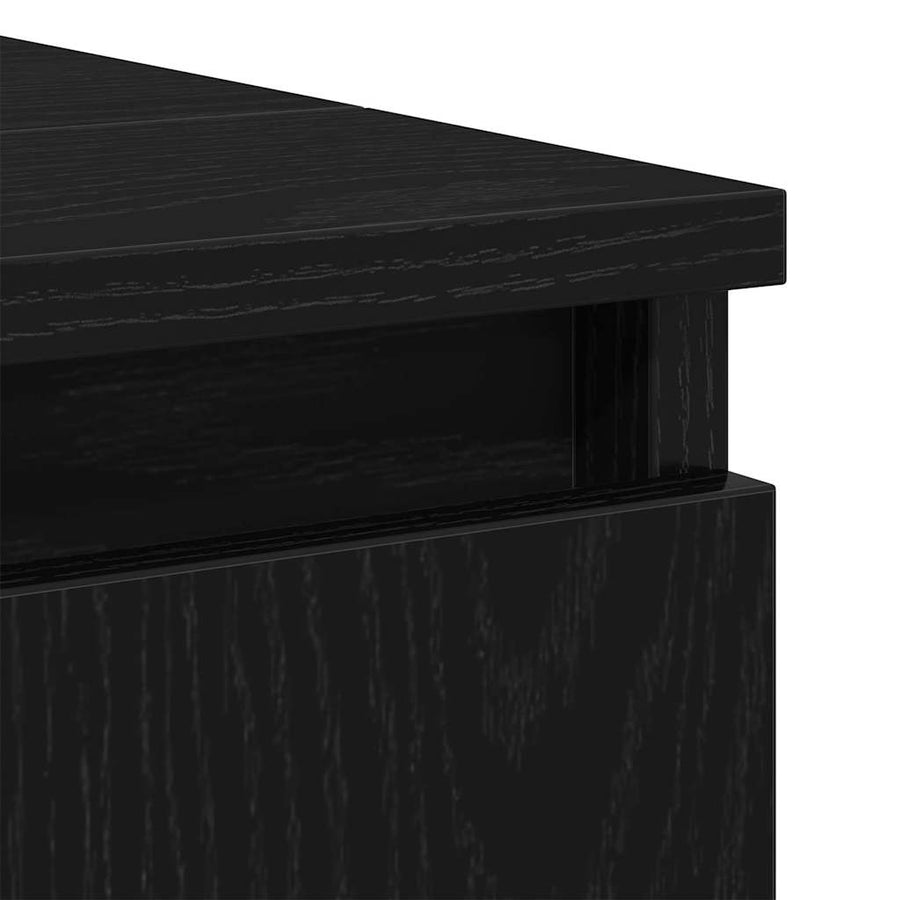 Badkamertenk te kast Zwart Eiken 58 x 33 x 60 cm Bewerkt hout