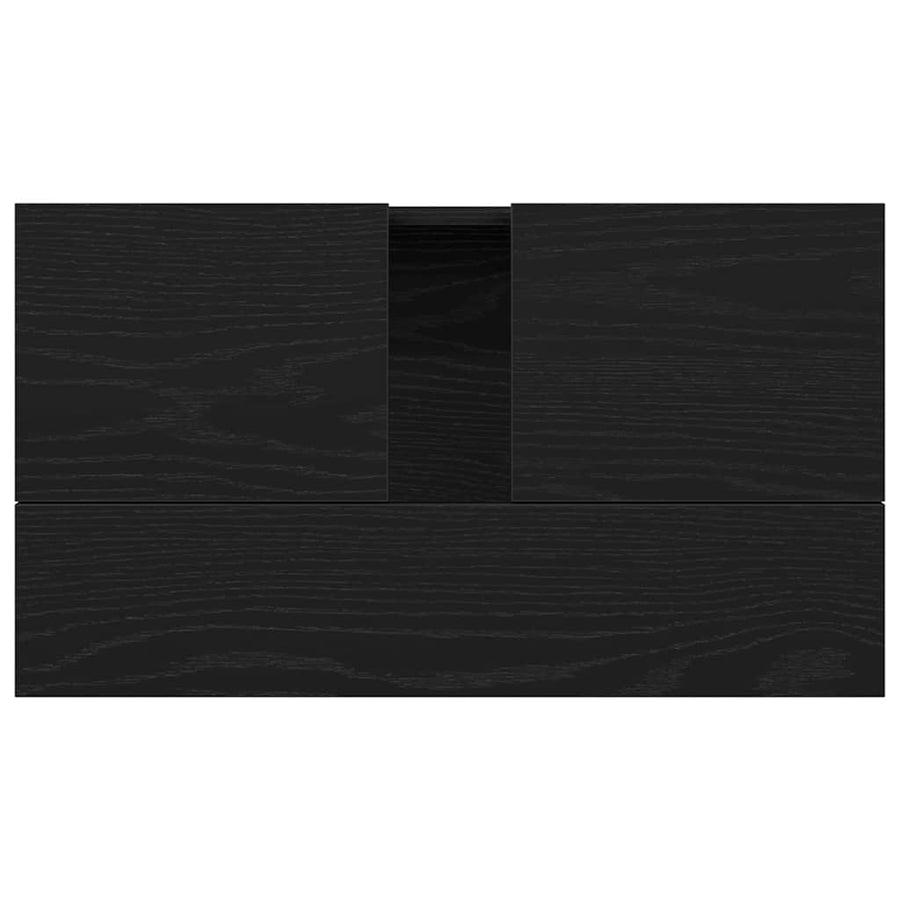 Badkamertenk te kast Zwart Eiken 58 x 33 x 60 cm Bewerkt hout
