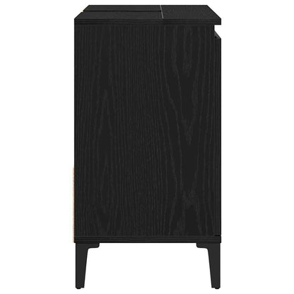 Badkamer Kast met lade Zwart Eiken 65 x 33 x 60 cm Bewerkt hout