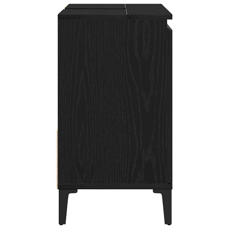 Badkamer Kast met lade Zwart Eiken 65 x 33 x 60 cm Bewerkt hout