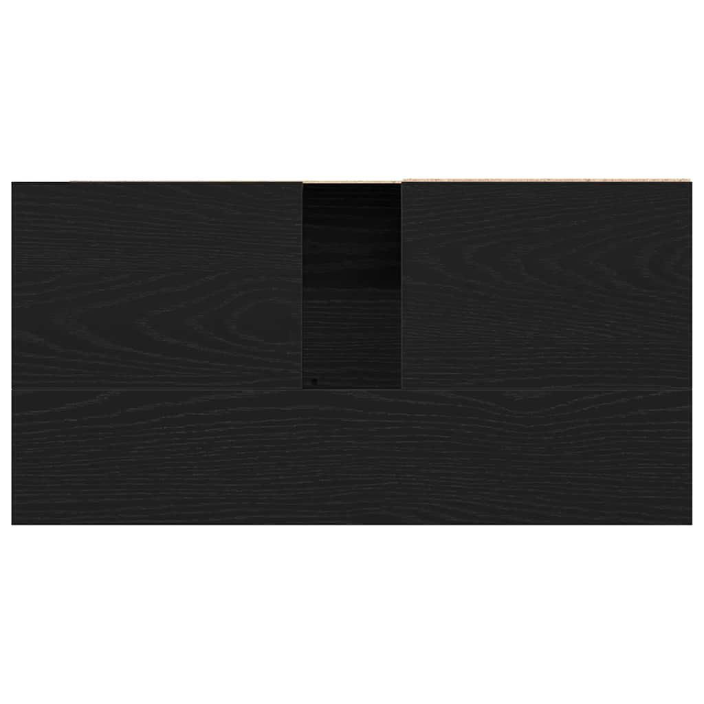 Badkamer Kast met lade Zwart Eiken 65 x 33 x 60 cm Bewerkt hout