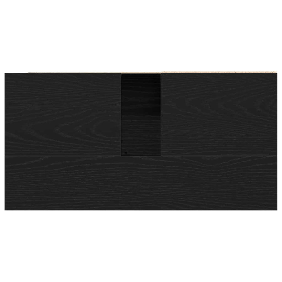 Badkamer Kast met lade Zwart Eiken 65 x 33 x 60 cm Bewerkt hout