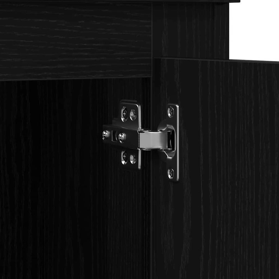 Highboard Zwart Eiken 36 x 35.5 x 103.5 cm Bewerkt hout