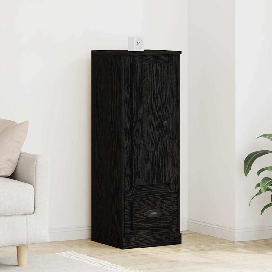 Highboard Zwart Eiken 36 x 35.5 x 103.5 cm Bewerkt hout