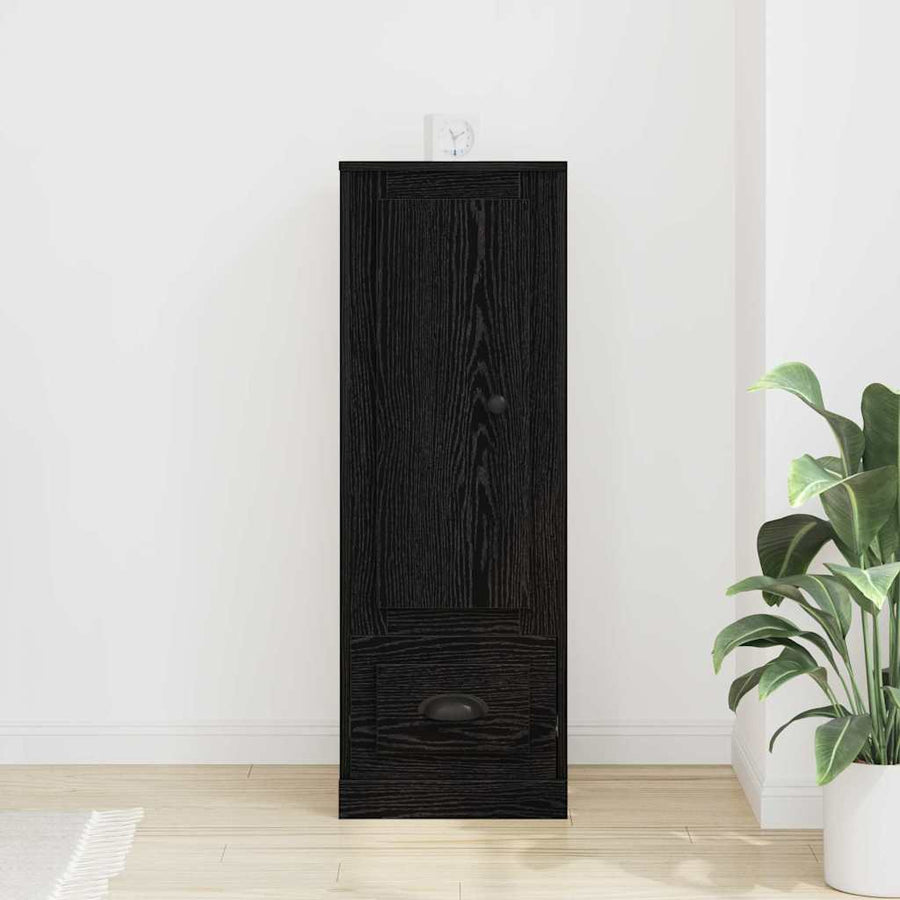 Highboard Zwart Eiken 36 x 35.5 x 103.5 cm Bewerkt hout