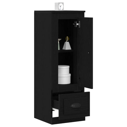 Highboard Zwart Eiken 36 x 35.5 x 103.5 cm Bewerkt hout
