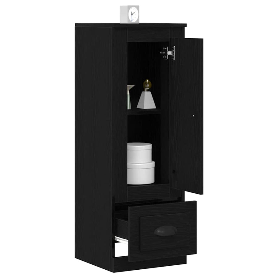 Highboard Zwart Eiken 36 x 35.5 x 103.5 cm Bewerkt hout