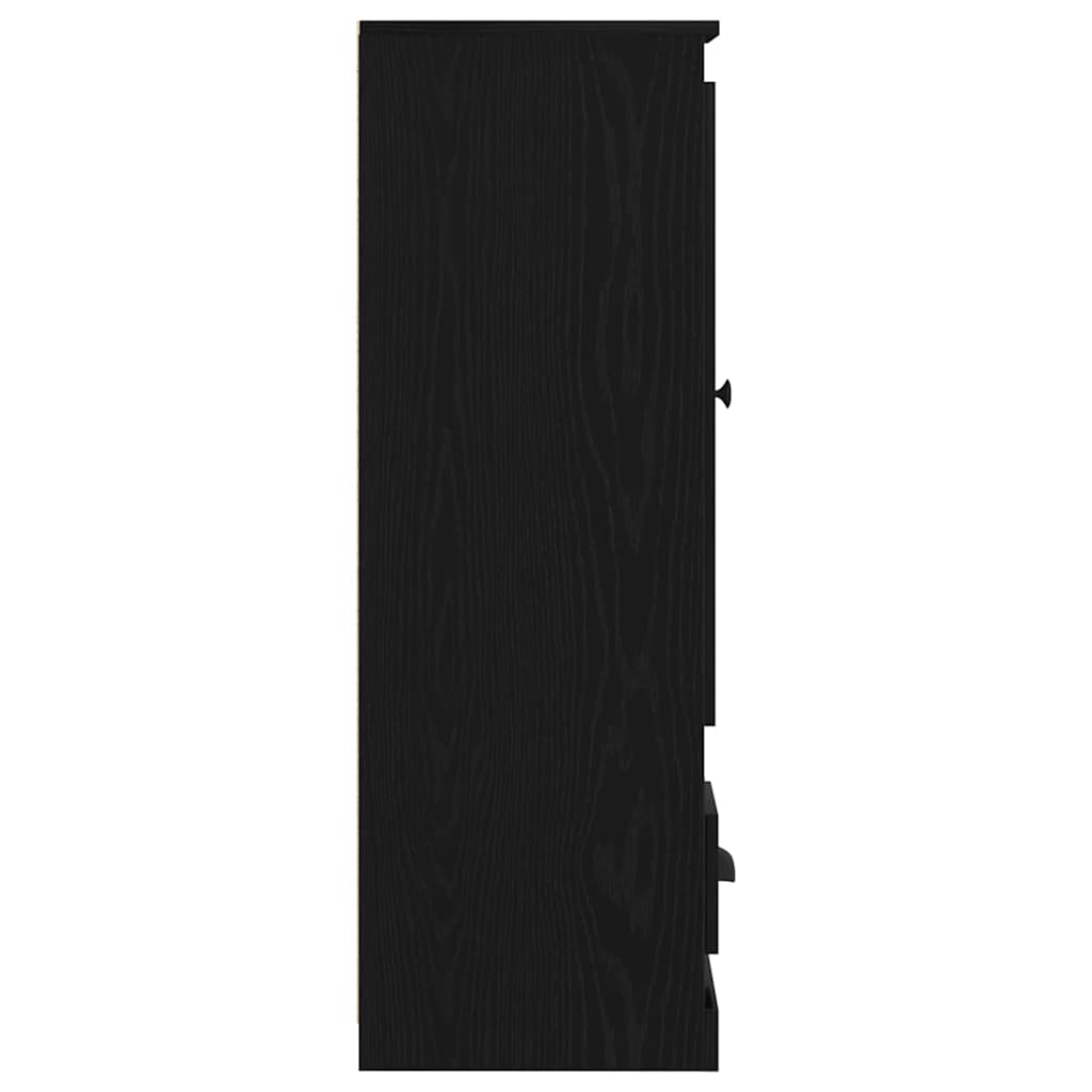 Highboard Zwart Eiken 36 x 35.5 x 103.5 cm Bewerkt hout