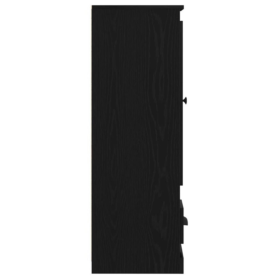 Highboard Zwart Eiken 36 x 35.5 x 103.5 cm Bewerkt hout