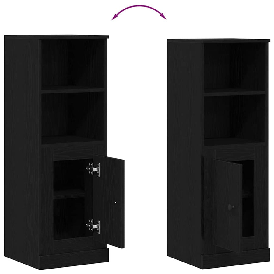 Highboard Zwart Eiken 36 x 35,5 x 103,5 cm Bewerkt hout