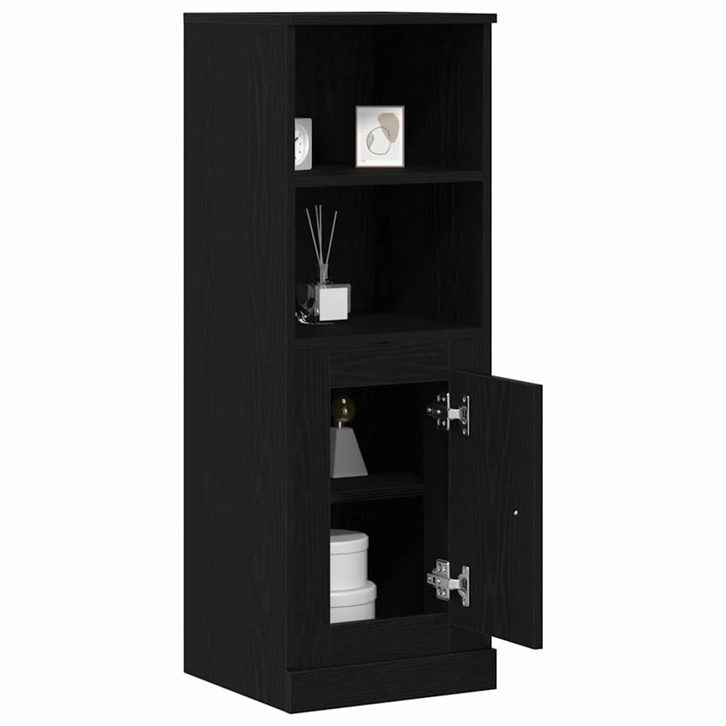 Highboard Zwart Eiken 36 x 35,5 x 103,5 cm Bewerkt hout