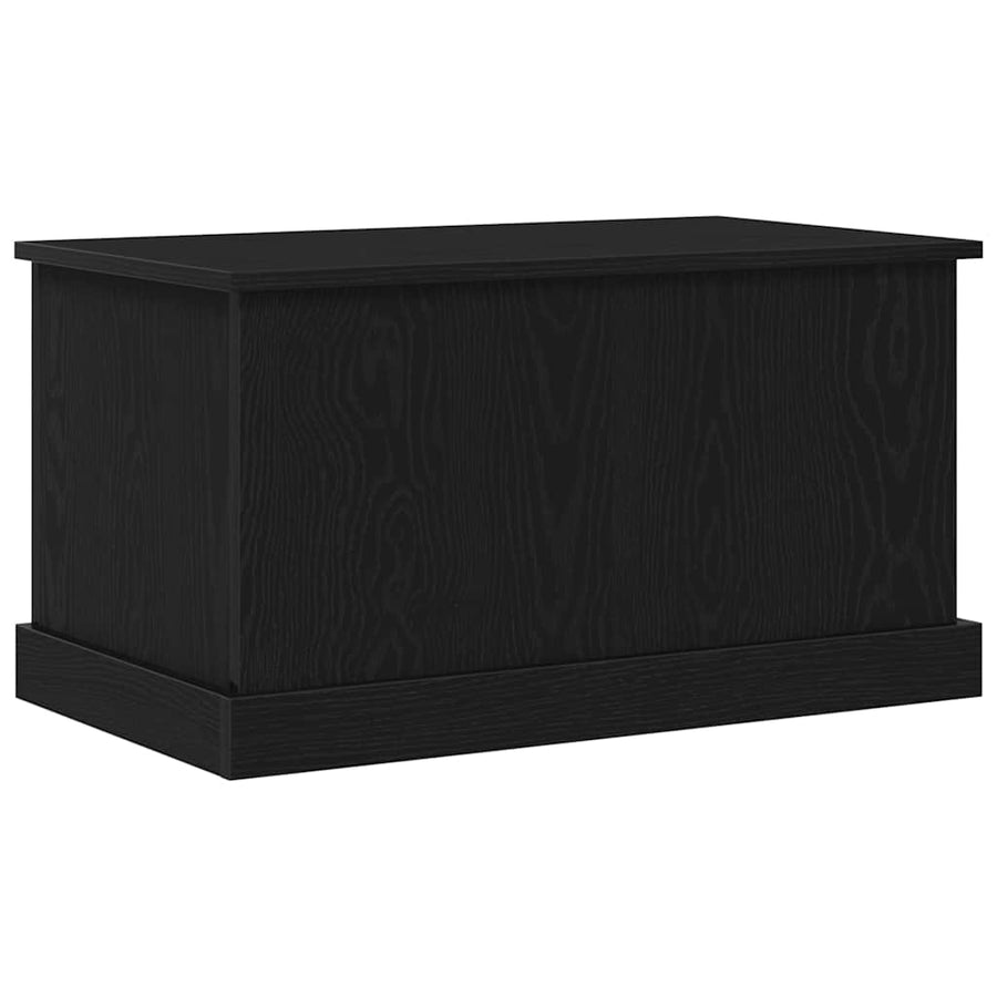 Opslagdoos met opslag Zwart eiken 70 x 40 x 28 cm Bewerkt hout