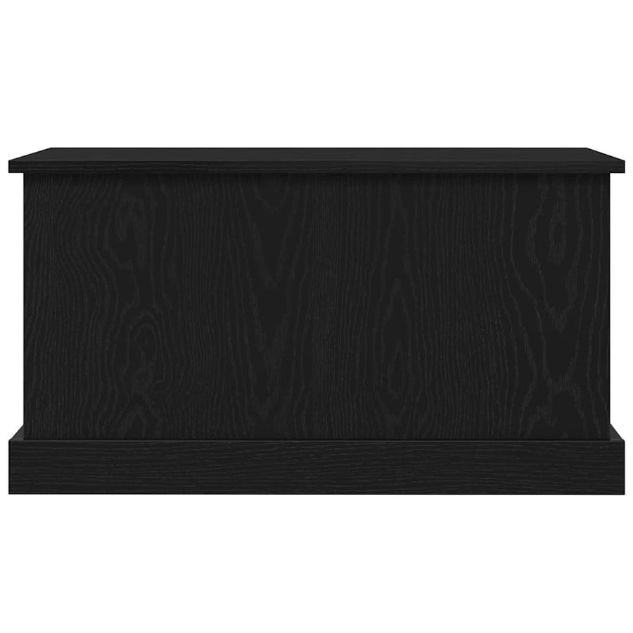 Opslagdoos met opslag Zwart eiken 70 x 40 x 28 cm Bewerkt hout