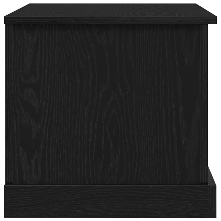 Opslagdoos met opslag Zwart eiken 70 x 40 x 28 cm Bewerkt hout