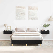 Bedframe 193x138x25 cm zwart eiken bewerkt hout