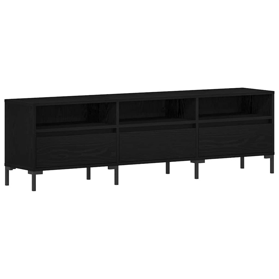 Tv-Kast Met Lade 150 X 30 X 44,5 Cm Bewerkt Hout Zwart eiken