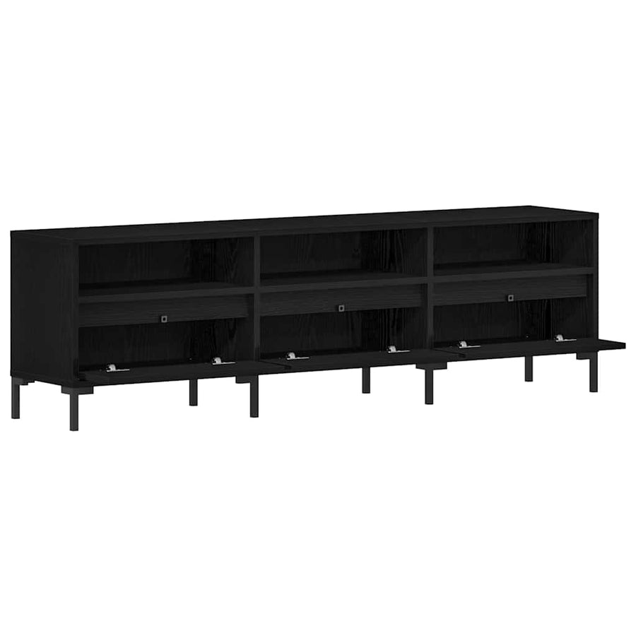 Tv-Kast Met Lade 150 X 30 X 44,5 Cm Bewerkt Hout Zwart eiken