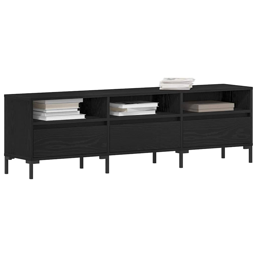 Tv-Kast Met Lade 150 X 30 X 44,5 Cm Bewerkt Hout Zwart eiken