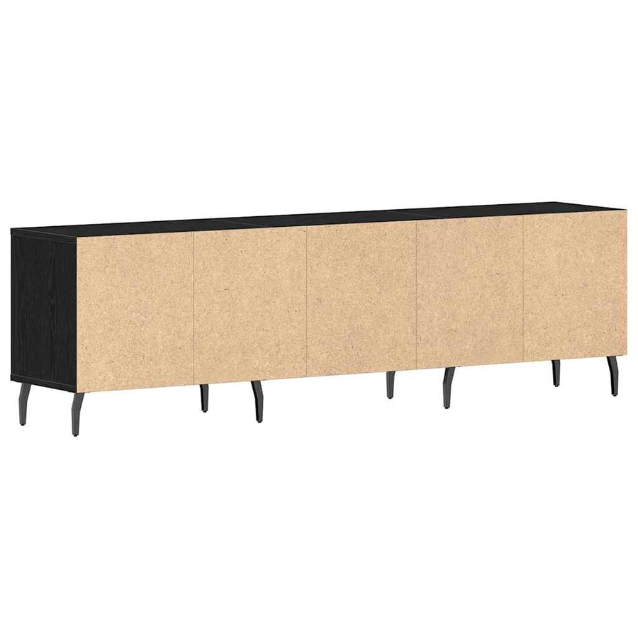 TV-kast Zwart Eiken 150 x 30 x 44,5 cm Bewerkt hout