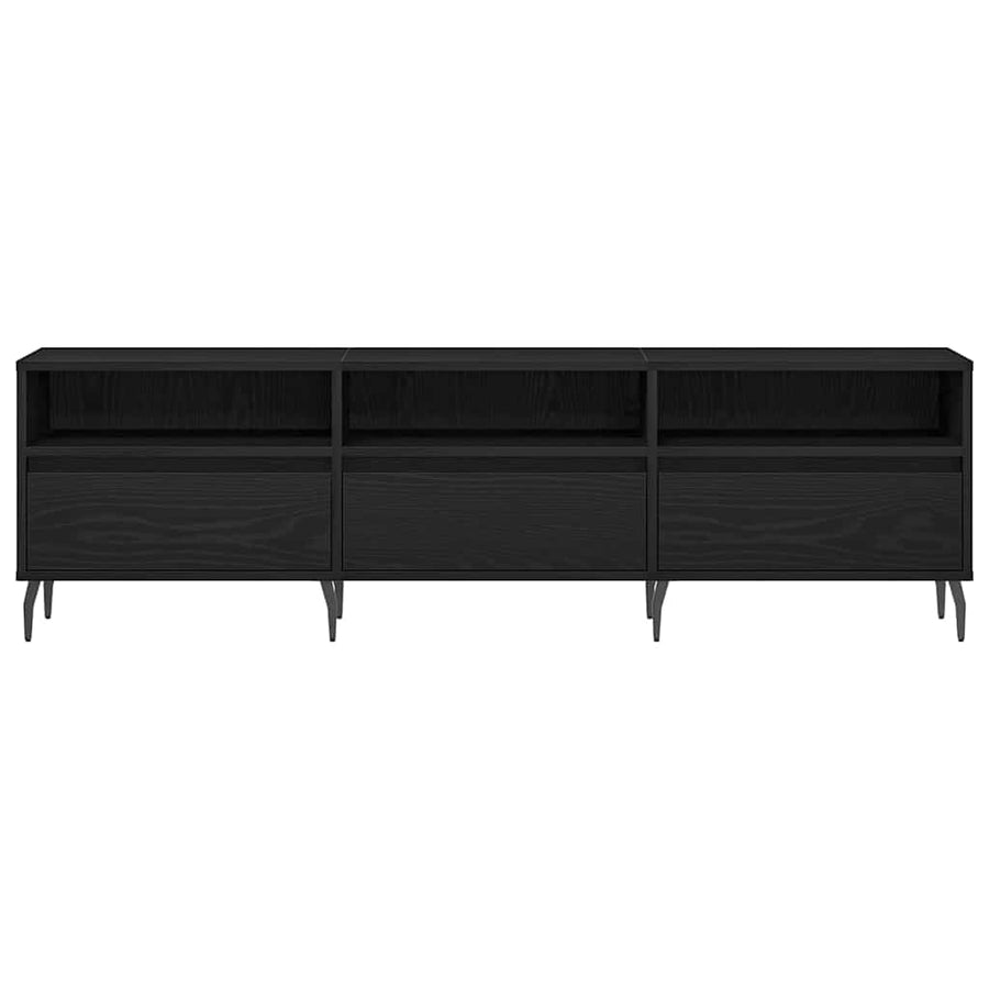 TV-kast Zwart Eiken 150 x 30 x 44,5 cm Bewerkt hout