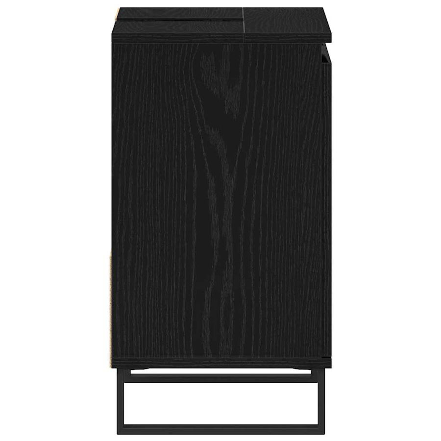Badkamertenk te kast Zwart Eiken 65 x 33 x 60 cm Bewerkt hout
