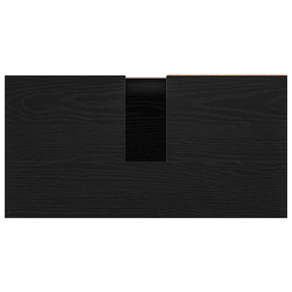 Badkamertenk te kast Zwart Eiken 65 x 33 x 60 cm Bewerkt hout