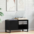 Record cabinet with shelf Black Oak 85 x 38 x 48 cm Engineered wood