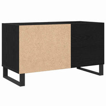 Platenkast met plank Zwart Eiken 85 x 38 x 48 cm Bewerkt hout