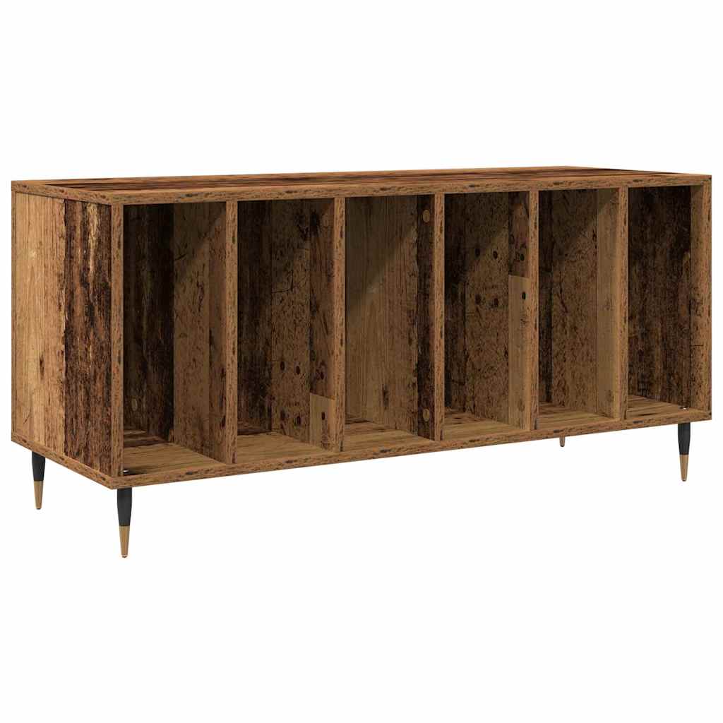Platenkast met plank Oud hout 100 x 38 x 48 cm Bewerkt hout
