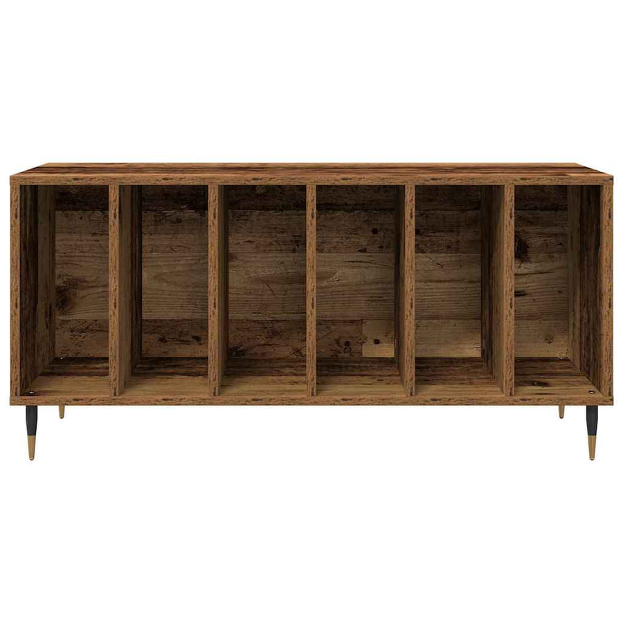 Platenkast met plank Oud hout 100 x 38 x 48 cm Bewerkt hout