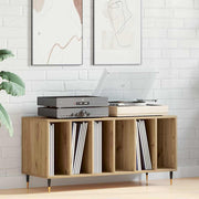 Platenkast 100x38x48 cm artisanaal eiken