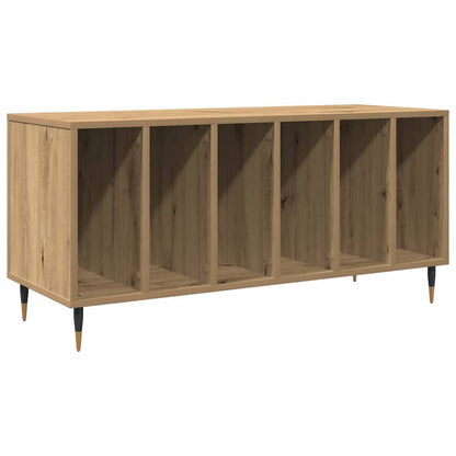 Platenkast met plank artisanaal eikenkleurig 100 x 38 x 48 cm